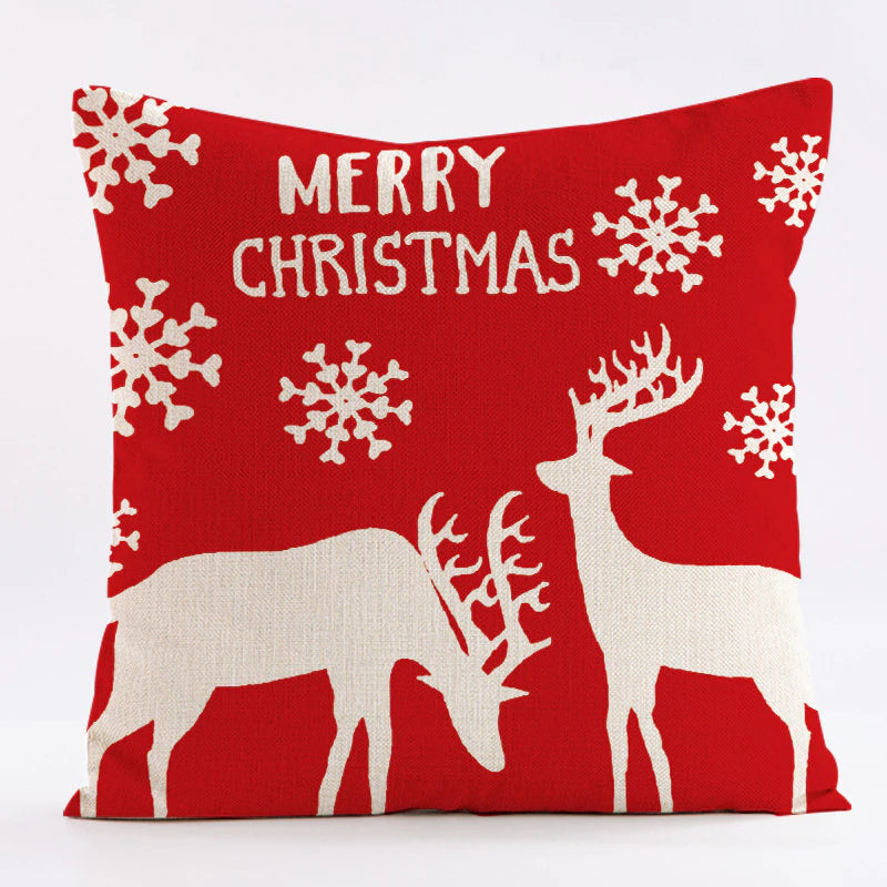 Merry Christmas Sofa Pillowcase 45x45cm Cotton Throw Pillow Cover