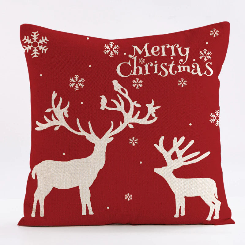 Merry Christmas Sofa Pillowcase 45x45cm Cotton Throw Pillow Cover