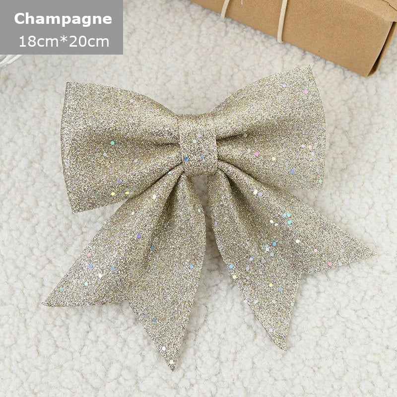 8cm Christmas Bows Hanging Ornaments