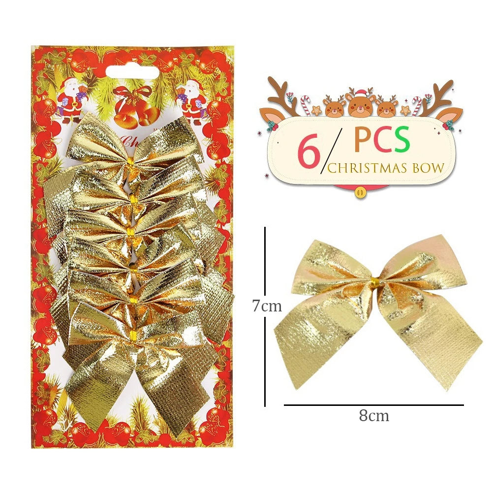 8cm Christmas Bows Hanging Ornaments