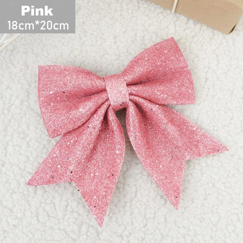 8cm Christmas Bows Hanging Ornaments