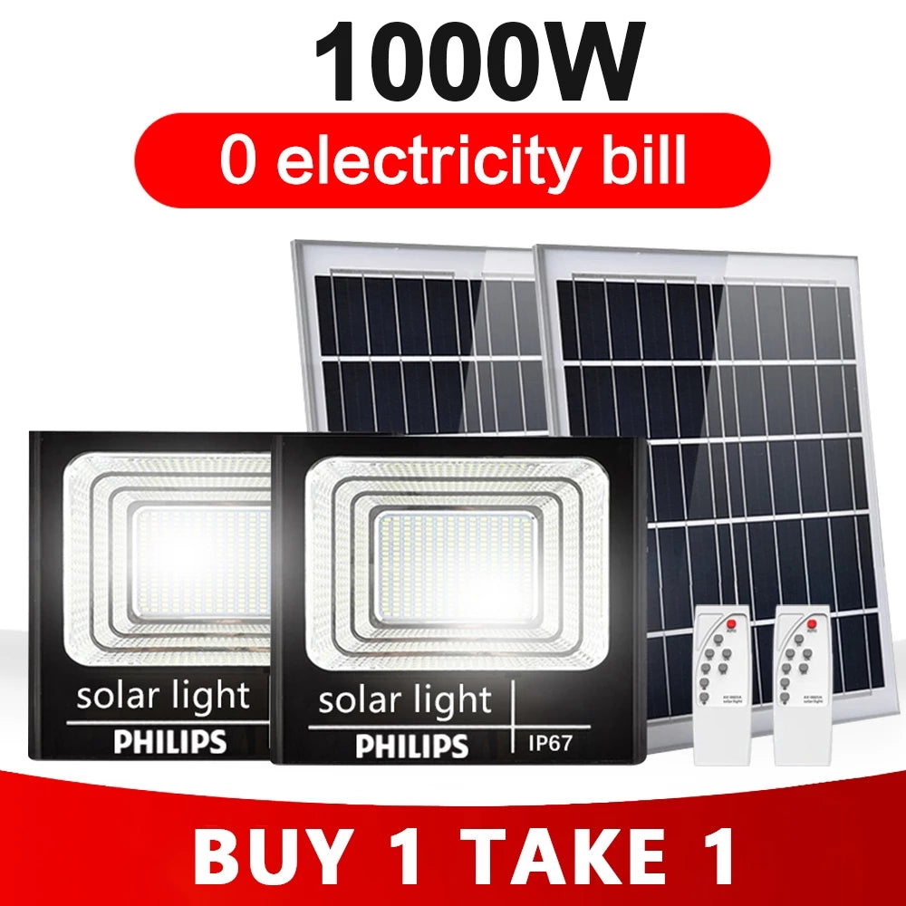 Solar Light BUY 1 TAKE 1 Outdoor LED Flood Light Waterproof Solar Street Lamp