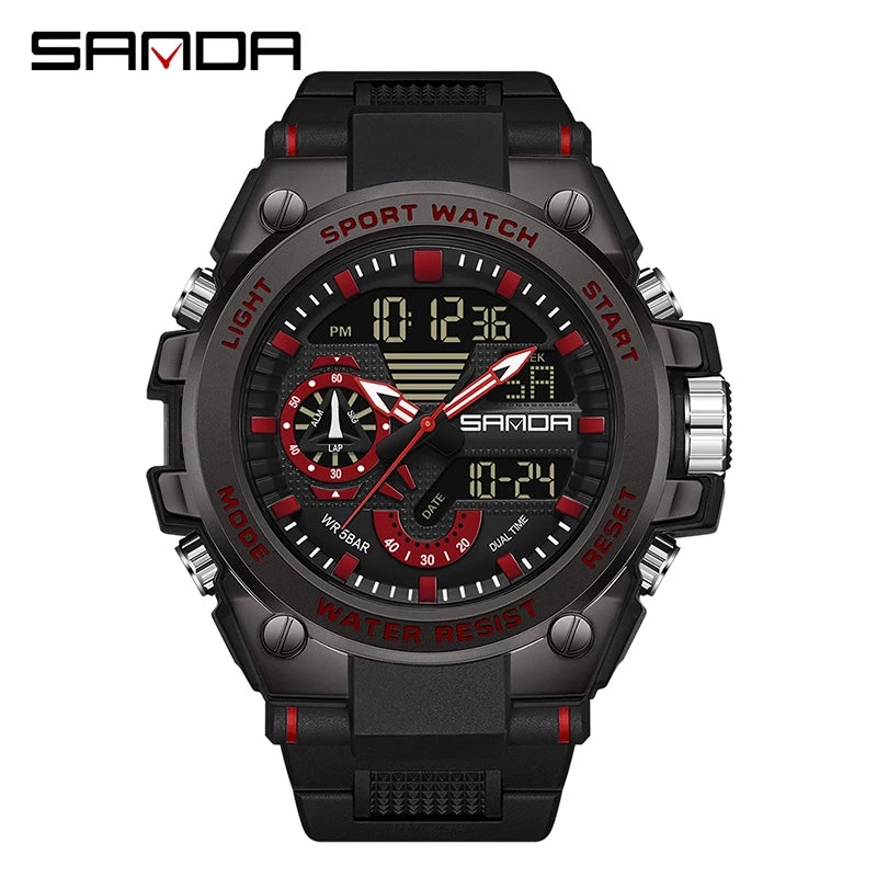 Men's Digital Fashion Waterproof Outdoor Sports Multifunctional Electronic Watch