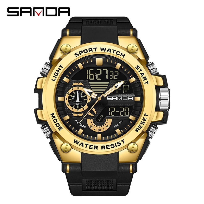 Men's Digital Fashion Waterproof Outdoor Sports Multifunctional Electronic Watch