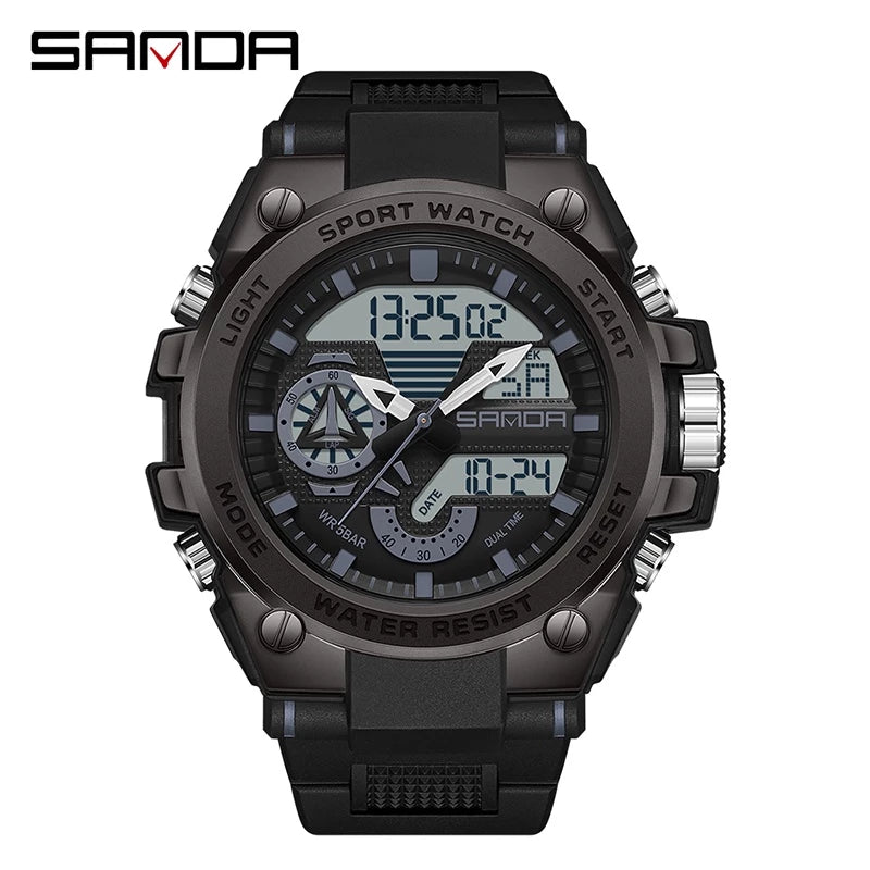 Men's Digital Fashion Waterproof Outdoor Sports Multifunctional Electronic Watch