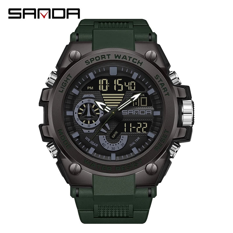 Men's Digital Fashion Waterproof Outdoor Sports Multifunctional Electronic Watch