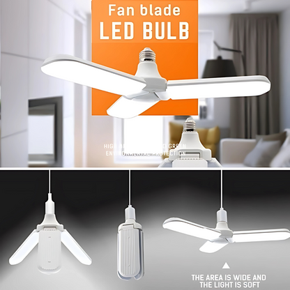 Foldable Fan Blade LED Light Bulb
