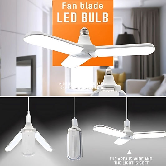 Foldable Fan Blade LED Light Bulb