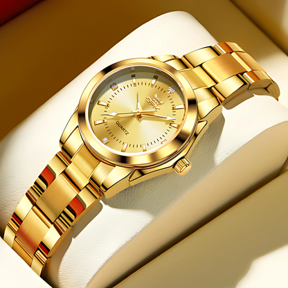 Women’s Waterproof Quartz Watch Stainless Steel Wristwatch