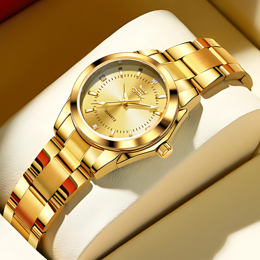 Women’s Waterproof Quartz Watch Stainless Steel Wristwatch