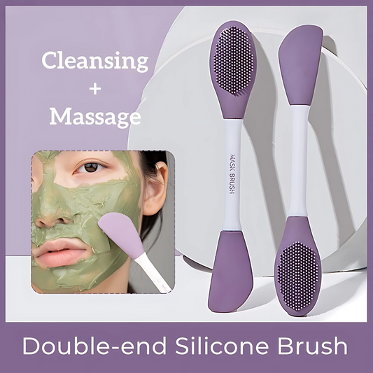 Double Head Silicone Face Mask Brush Facial Cleansing & Massage Tool