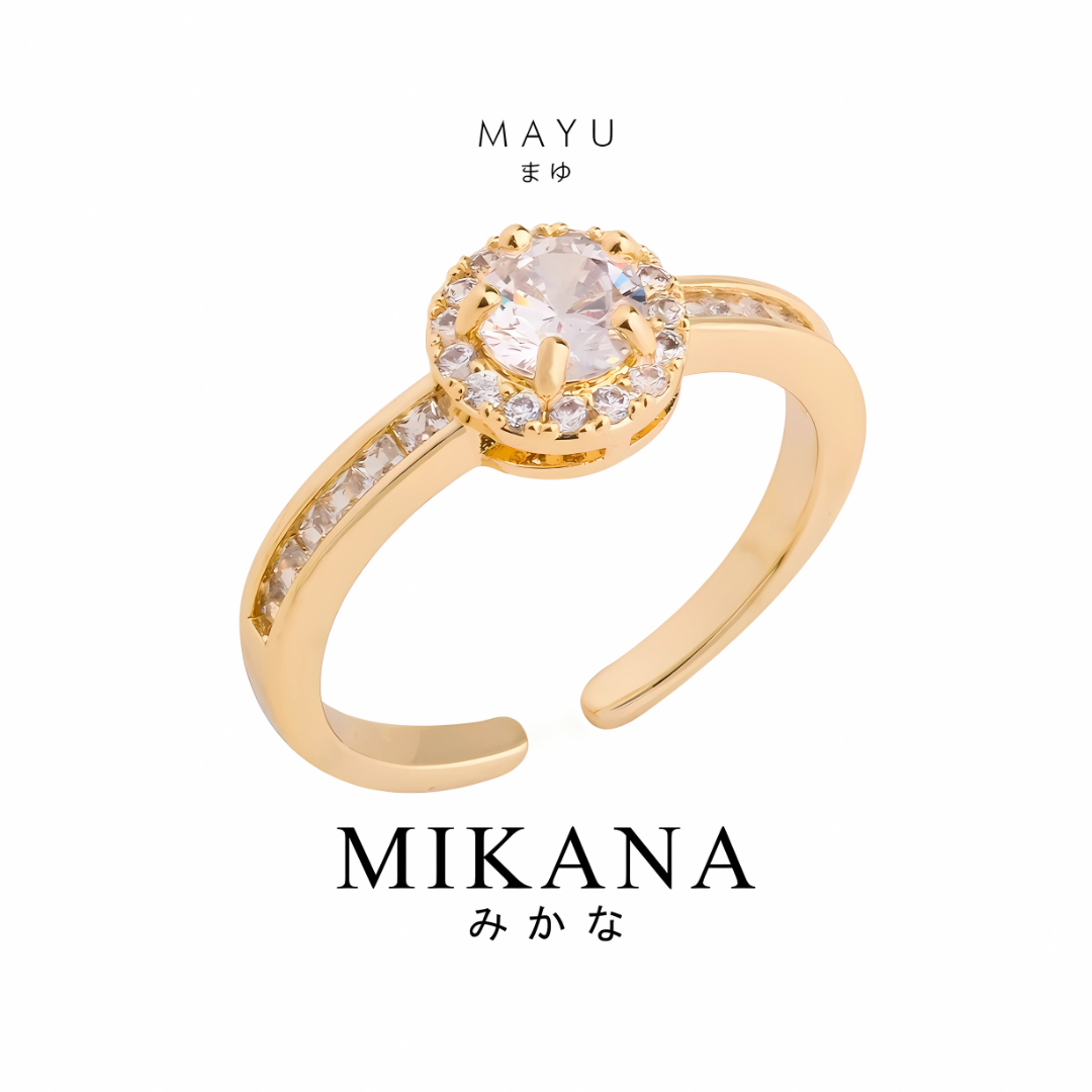 Mikana 14k Gold Plated Promise Ring for Women