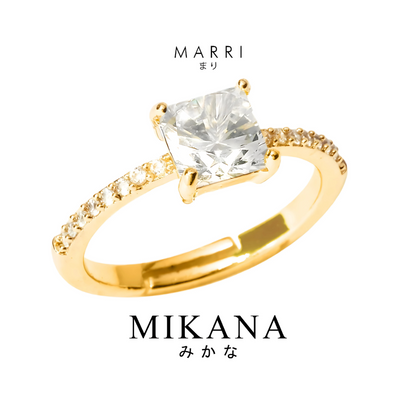 Mikana 14k Gold Plated Promise Ring for Women