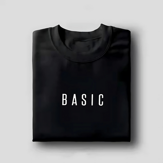 Minimalist T-Shirt for Men & Women Black & White Round Neck Shirt