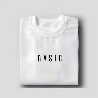 Minimalist T-Shirt for Men & Women Black & White Round Neck Shirt