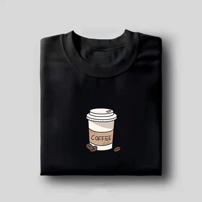 Minimalist T-Shirt for Men & Women Black & White Round Neck Shirt