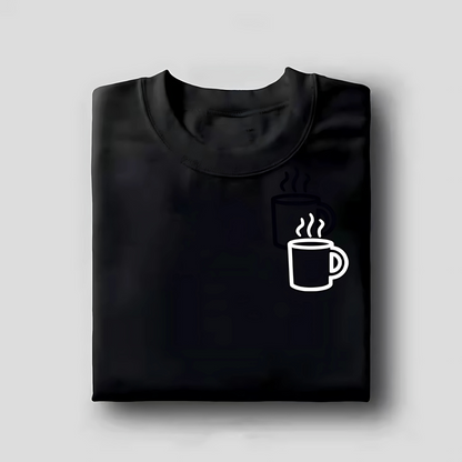 Minimalist T-Shirt for Men & Women Black & White Round Neck