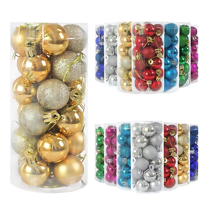 Christmas Balls Set (3CM–8CM) – Tree Ornaments & Hanging Decorations