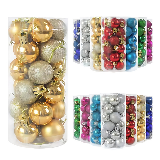 Christmas Balls Set (3CM–8CM) – Tree Ornaments & Hanging Decorations