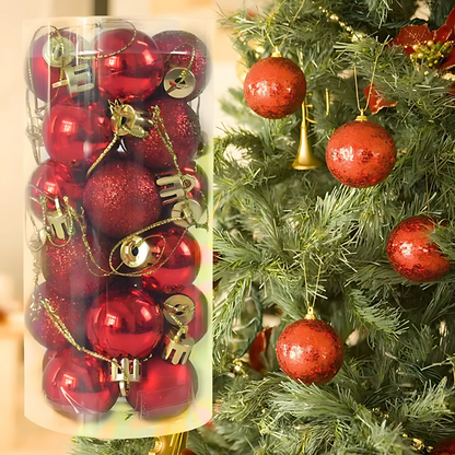 Christmas Balls Set (3CM–8CM) – Tree Ornaments & Hanging Decorations