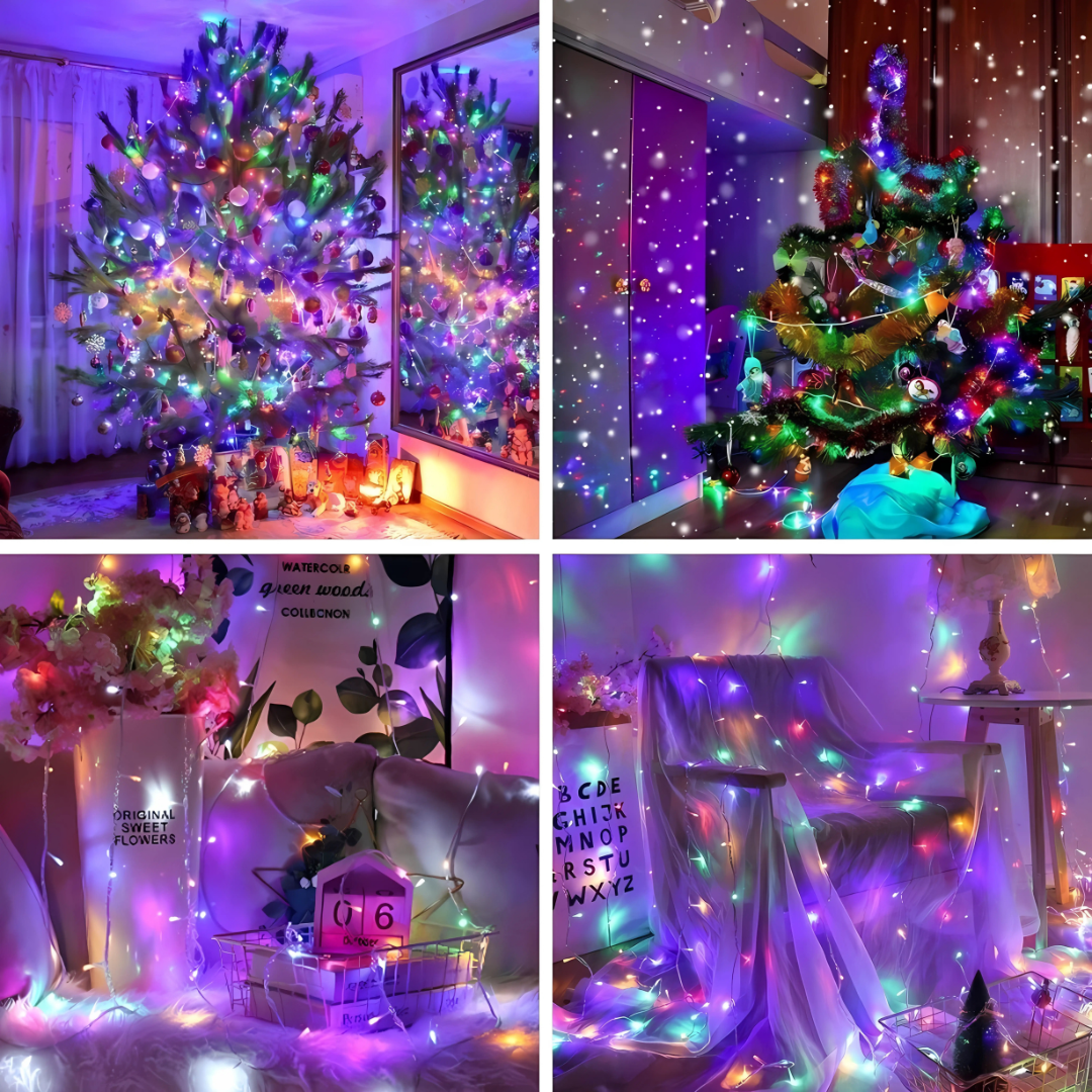 100 LED 10M Multicolor Christmas String Lights with 8 Lighting Modes