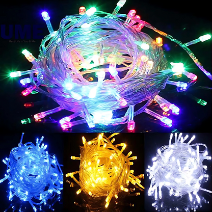 100 LED 10M Multicolor Christmas String Lights with 8 Lighting Modes