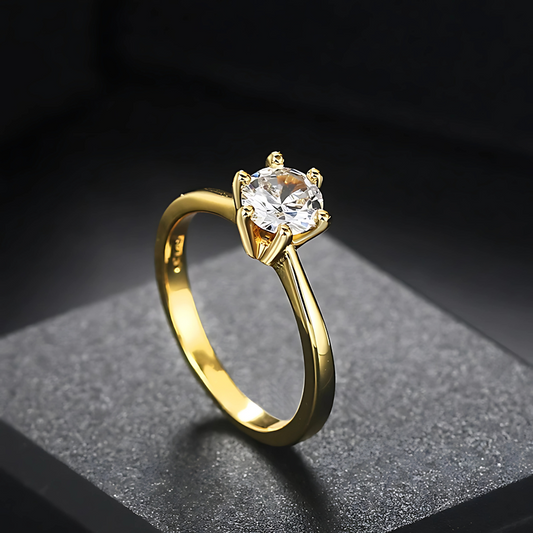 Classic 1 Carat Zircon Wedding Ring for Women