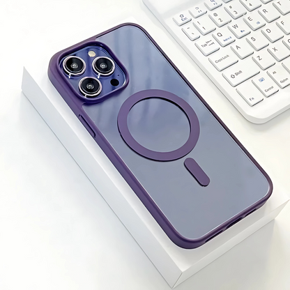 Acrylic Magnetic iPhone Case – Clear Shockproof MagSafe Silicone Cover for iPhone