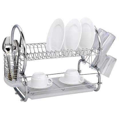 2-Layer Dish Drainer Drying Rack