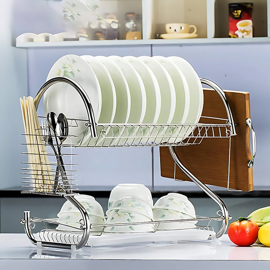 2-Layer Dish Drainer Drying Rack