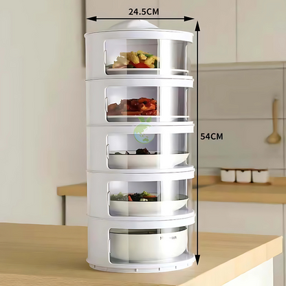 5-Layer Food Storage Set with Insulated Dish Cover