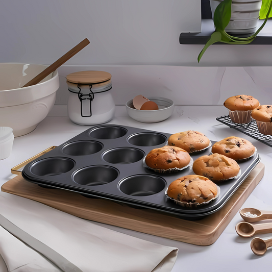 12 Hole Non-Stick Cupcake Baking Pan