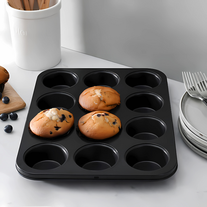 12 Hole Non-Stick Cupcake Baking Pan