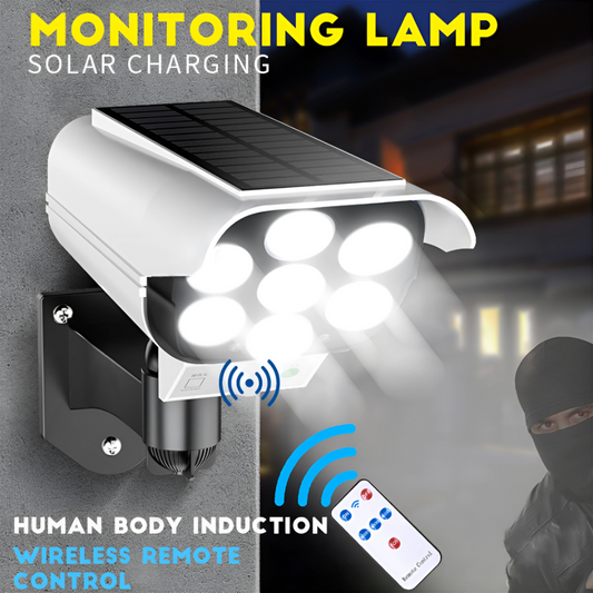 Solar Dummy Security Camera  Motion Sensor Outdoor LED Light