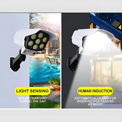 Solar Dummy Security Camera  Motion Sensor Outdoor LED Light
