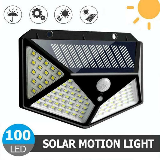 100 LED Solar Wall Light – Motion Sensor | IP65 Outdoor Security
