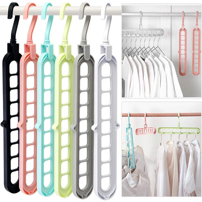 Magic 9-Hole Hanger Adjustable Space-Saving Closet Organizer