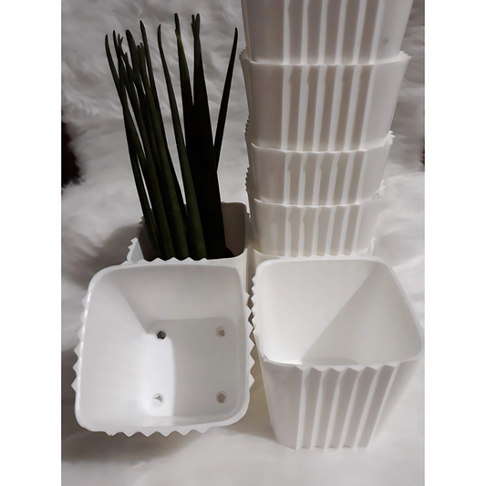 Corrugated Plastic Plant Holder with 3x3 Pots | Vertical Garden Organizer