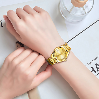 Women’s Waterproof Quartz Watch Stainless Steel Wristwatch