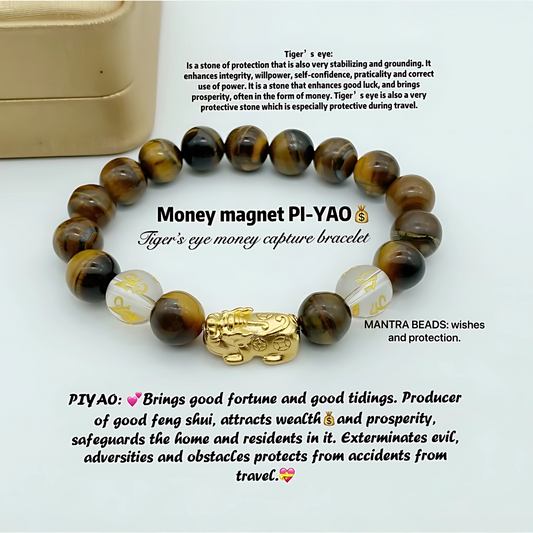 Lucky Charm Pi Yao (Pixiu) Wealth & Protection Feng Shui Bracelet