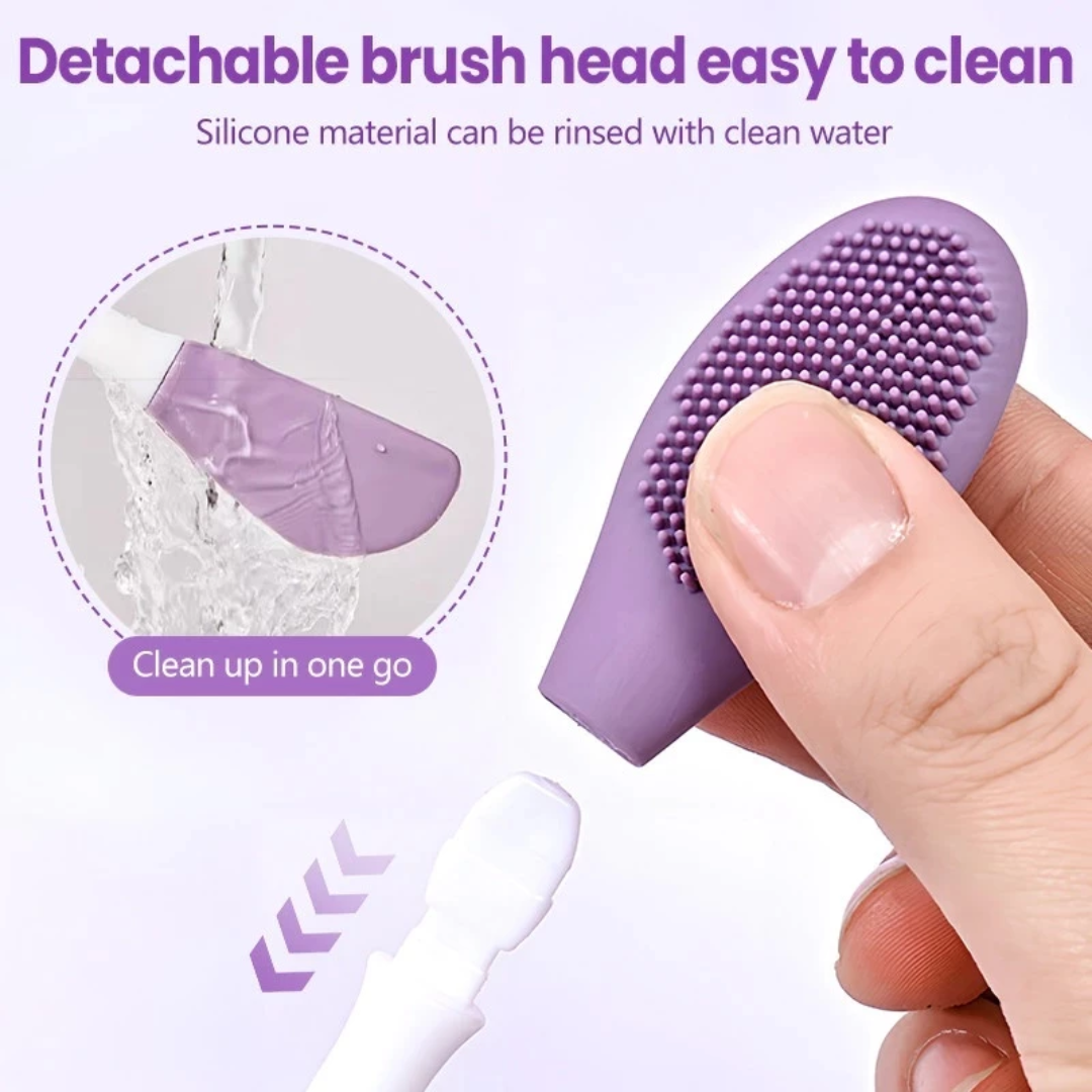 Double Head Silicone Face Mask Brush Facial Cleansing & Massage Tool