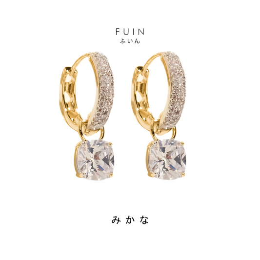 18K Gold Plated Fuin Drop Earrings for Women