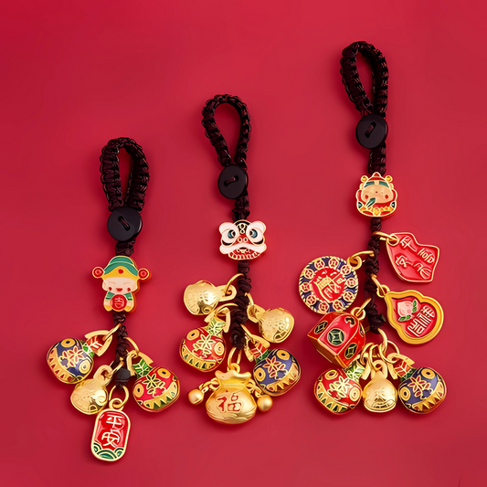 Feng Shui Wealth Protection Keychain – God of Wealth Pendant