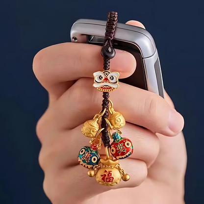 Feng Shui Wealth Protection Keychain – God of Wealth Pendant
