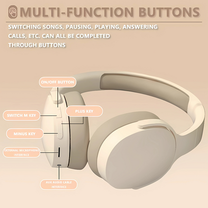 P2961 Wireless Bluetooth Headphones Noise Cancelling Stereo Headset