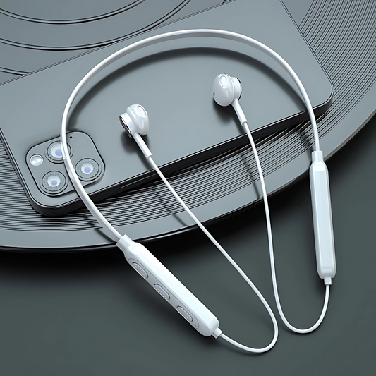 Neck-Mounted Bluetooth Headset Waterproof Sports Wireless Earphones with Mic