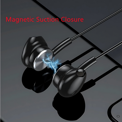 Neck-Mounted Bluetooth Headset Waterproof Sports Wireless Earphones with Mic