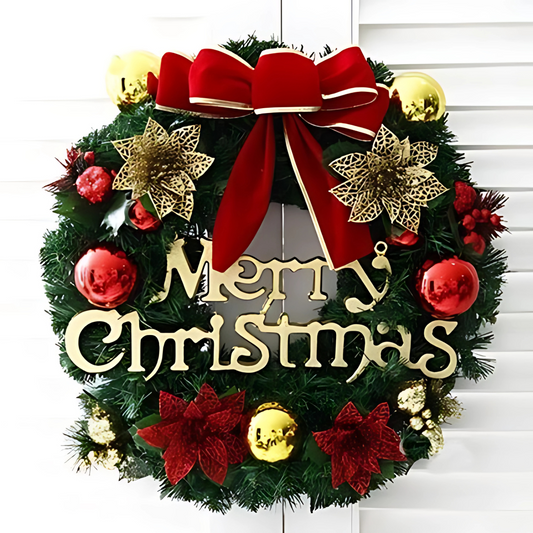 Christmas Wreath Decoration – Festive Door, Wall & Tree Ornament Holiday Décor