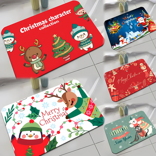40×60CM Christmas Doormat – Festive Floor Mat & Holiday Carpet Decorations