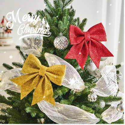 8cm Christmas Bows Hanging Ornaments